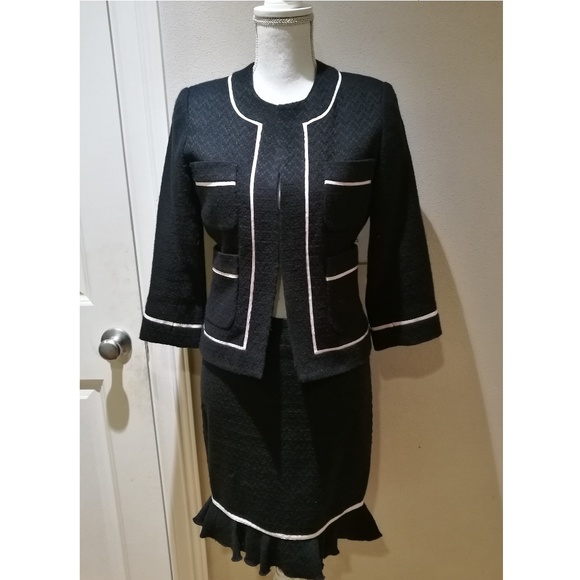 Arden B. Black Blazer & Matching Skirt#100 - Picture 1 of 4